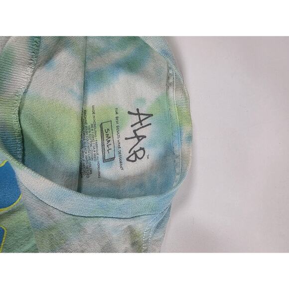 A-Lab Drippy Trippy Green Tie Dye Long Sleeve T-Shirt Small - Picture 3 of 3